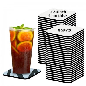 Sublimation Coasters ช่องว่าง Neoprene Square Round Coasters สำหรับเครื่องดื่มรถยนต์เครื่องทำความสะอาดรถเที่ยวพักผ่อนที่ว่างเปล่าว่างเปล่า